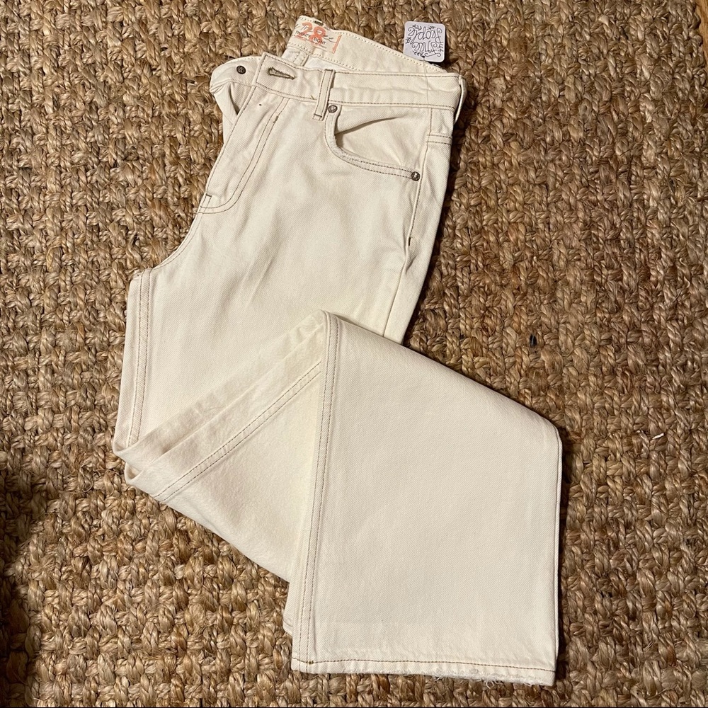 Free People Denim Straight Leg Jeans